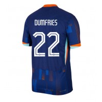 Camiseta Países Bajos Denzel Dumfries #22 Visitante Equipación Eurocopa 2024 manga corta